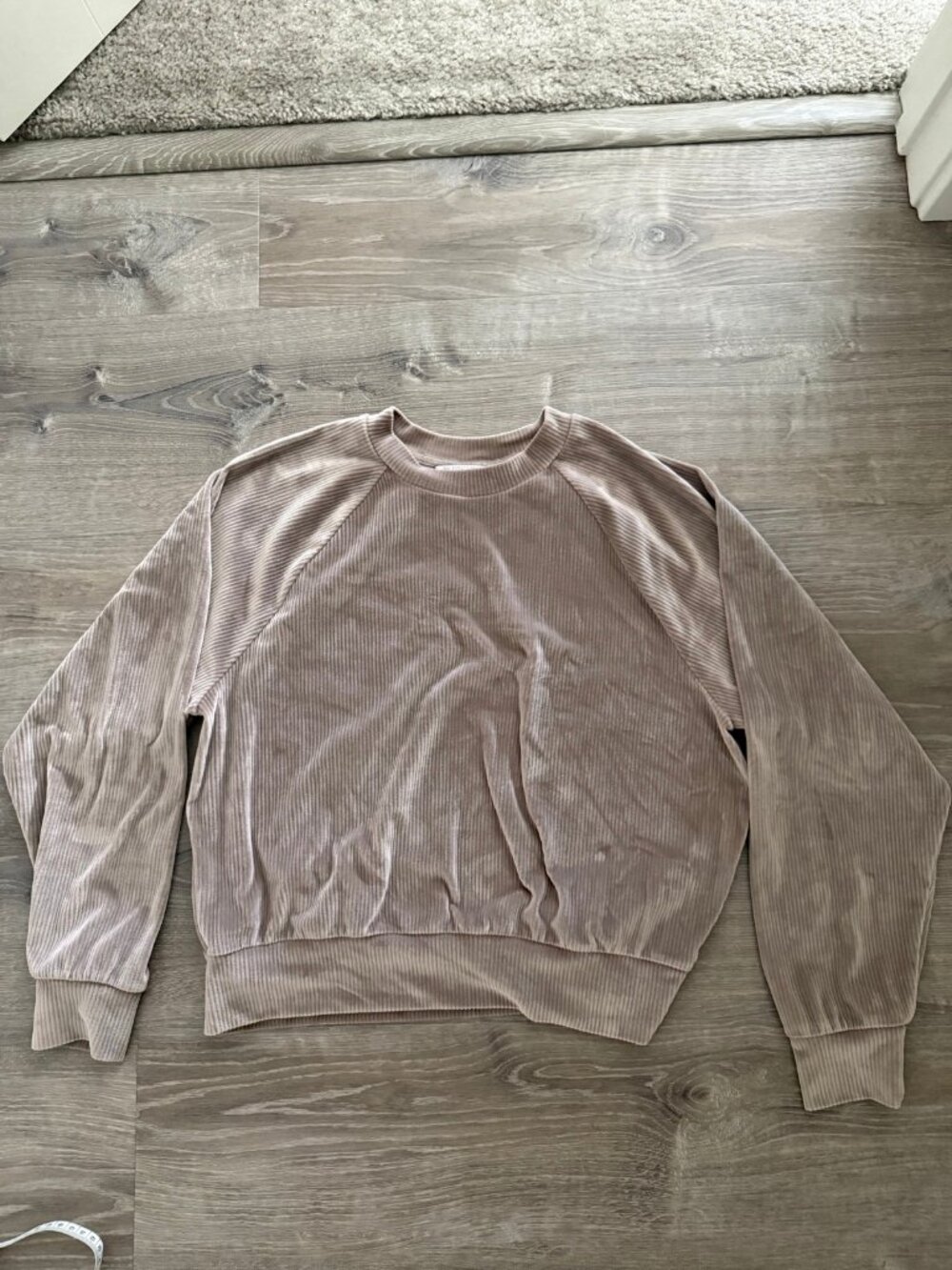 Victoria's Secret Taupe Velour Crewneck Sweatshirt S
